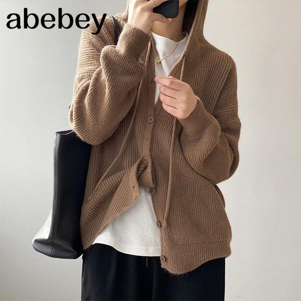 women's knits & tees 2021 solid hooded all match loose streetwear women soft chic warm gentle sweet cardigans sweaters, White
women's knits & tees 2021 solid hooded all match loose streetwear women soft chic warm gentle sweet cardigans sweaters, White