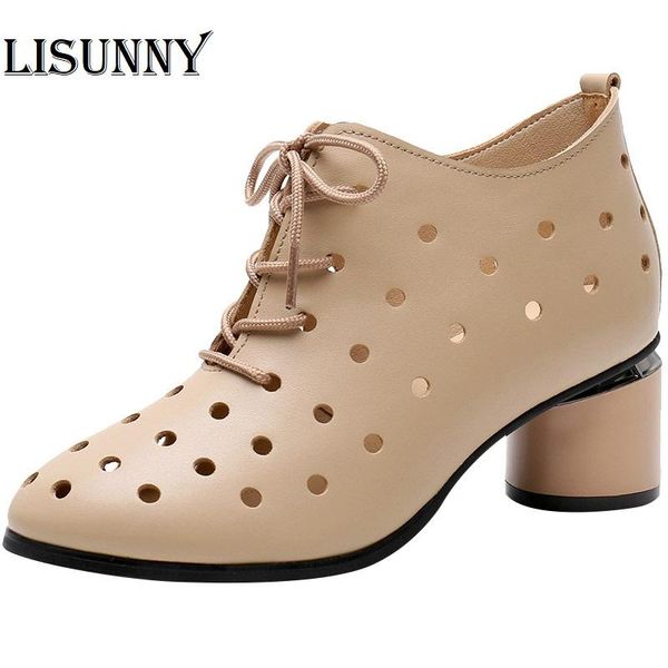 women high heels shoes sandals large size genuine leather hollow lace-up elegant fashion, Black
women high heels shoes sandals large size genuine leather hollow lace-up elegant fashion, Black