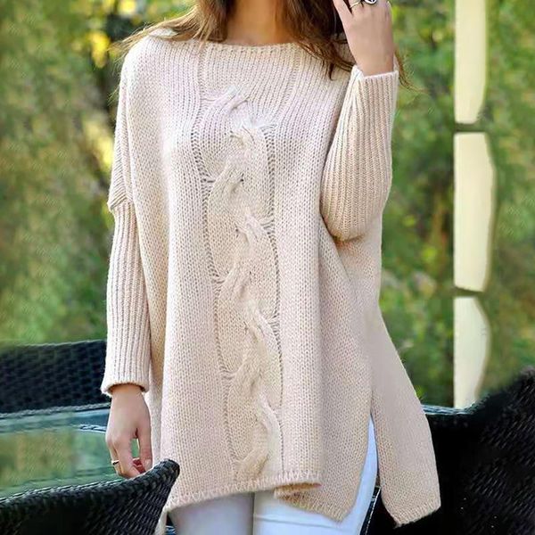 women's sweaters women sweater solid color hem slit knit round neck autumn casual loose long-sleeved jumper streetwear pull femme, White;black
women's sweaters women sweater solid color hem slit knit round neck autumn casual loose long-sleeved jumper streetwear pull femme, White;black