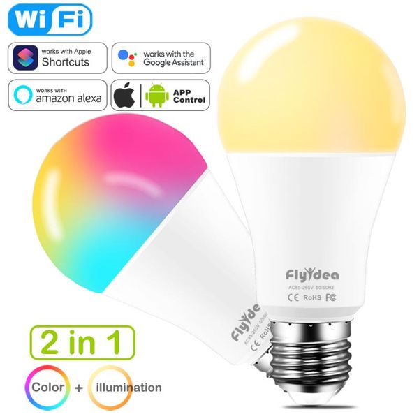 bulbs dimmable smart bulb 15w color changing wifi light rgb e27 led lamp 220v 110v work with alexa google assistant siri voice control
bulbs dimmable smart bulb 15w color changing wifi light rgb e27 led lamp 220v 110v work with alexa google assistant siri voice control