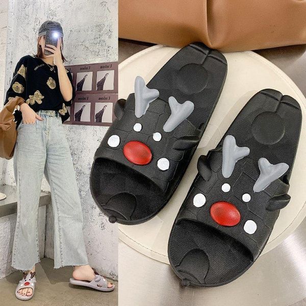 summer slippers women cute deer flat flip flops ladies soft slides shoes female casual sandals indoor lovers couples, Black 
summer slippers women cute deer flat flip flops ladies soft slides shoes female casual sandals indoor lovers couples, Black