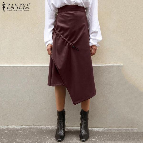 skirts fashion pu leather 2021 zanzea summer irregular hem women high waist solid knee length skirt work ol jupe vestido, Black
skirts fashion pu leather 2021 zanzea summer irregular hem women high waist solid knee length skirt work ol jupe vestido, Black