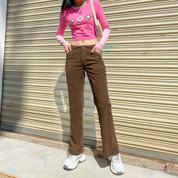 fashion trend women's spring corduroy solid color trousers low waisted buttons loose straight leg long pants casual bottoms & capris, Black;white
fashion trend women's spring corduroy solid color trousers low waisted buttons loose straight leg long pants casual bottoms & capris, Black;white