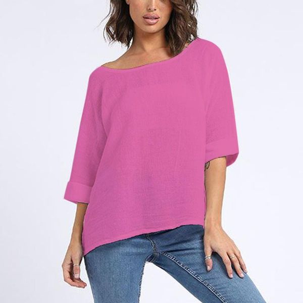 women's blouses & shirts o-neck 3/4 sleeve plain linen crop shirt blouse plus sizes fashion woman 2021 elegant blusas mujer, White
women's blouses & shirts o-neck 3/4 sleeve plain linen crop shirt blouse plus sizes fashion woman 2021 elegant blusas mujer, White