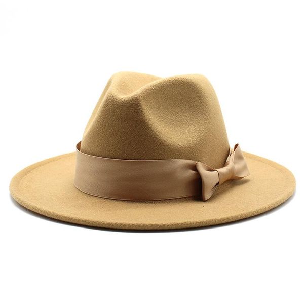 wide brim hats bow fedora hat women classic elegant woolen autumn and winter wild panama retro, Blue;gray
wide brim hats bow fedora hat women classic elegant woolen autumn and winter wild panama retro, Blue;gray