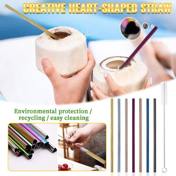 drinking straws 1pcs straw reusable metal heart-shaped bubble tea 304 stainless steel pearl milkshake drinks
drinking straws 1pcs straw reusable metal heart-shaped bubble tea 304 stainless steel pearl milkshake drinks