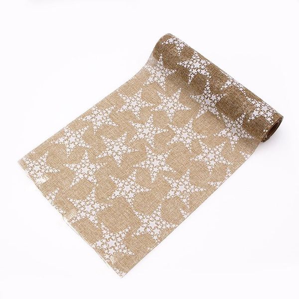 party decoration 28*270cm christmas table runner artificial jute fabric x-mas star printed tablecloth home tableware pad
party decoration 28*270cm christmas table runner artificial jute fabric x-mas star printed tablecloth home tableware pad