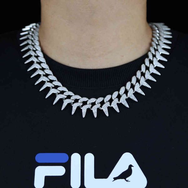 mens heavy cuban chain necklace hip hop 23mm rivet spiked shape iced out 2 rows cz cubic zirconia chunky box clasp chain 18 20 x0509, Black
mens heavy cuban chain necklace hip hop 23mm rivet spiked shape iced out 2 rows cz cubic zirconia chunky box clasp chain 18 20 x0509, Black