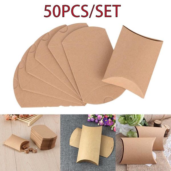 gift wrap 50pcs paper pillow boxes blank box kraft stroage packing for christmas supplies candy packaging
gift wrap 50pcs paper pillow boxes blank box kraft stroage packing for christmas supplies candy packaging
