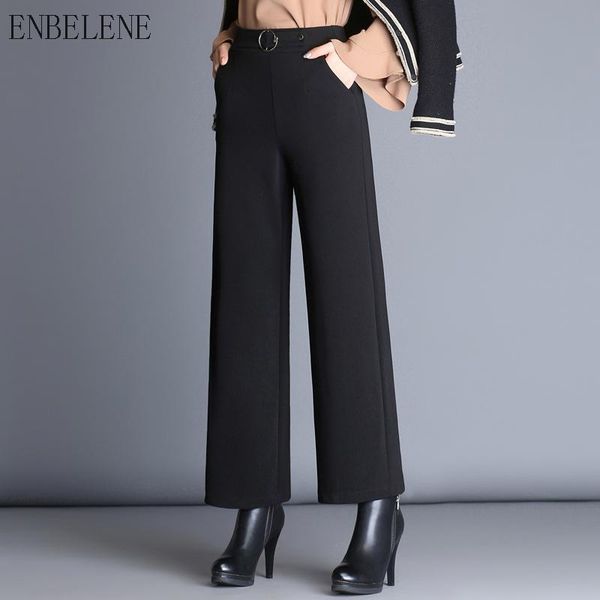 women's pants & capris 2021 winter high waist ankle-length women solid black wide leg for female loose office trousers ladies 4xl gj257, Black;white
women's pants & capris 2021 winter high waist ankle-length women solid black wide leg for female loose office trousers ladies 4xl gj257, Black;white