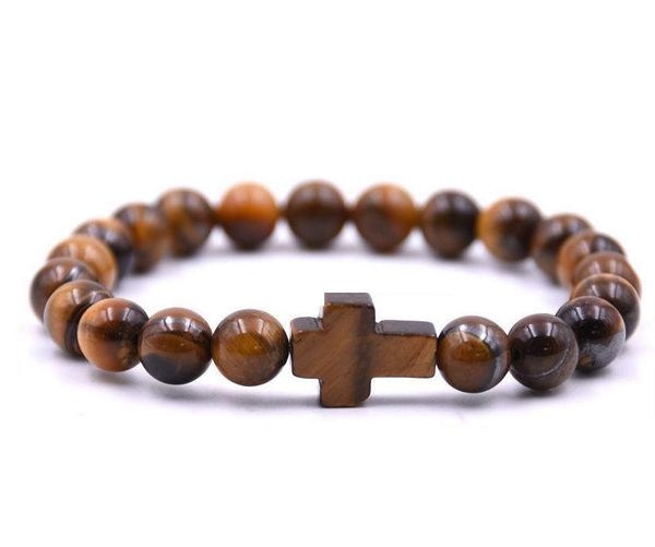 2021 fashion natural cross stone 8mm beads bracelet turquoise tiger eye stone beads strands bracelet buddha yoga jewelry for women men, Black
2021 fashion natural cross stone 8mm beads bracelet turquoise tiger eye stone beads strands bracelet buddha yoga jewelry for women men, Black