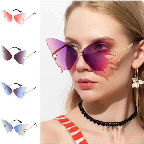 sunglasses fashion women rimless butterfly sun glasse rivet design eyewear anti-uv spectacles goggles gradient eyeglasses, White;black
sunglasses fashion women rimless butterfly sun glasse rivet design eyewear anti-uv spectacles goggles gradient eyeglasses, White;black