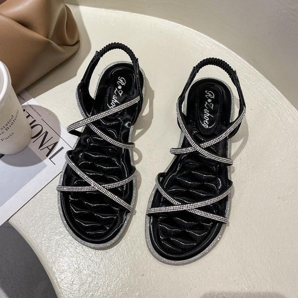 sandals women summer fashion women's 2021 leisure all-match open toe round head comfortable flat shoes, Black
sandals women summer fashion women's 2021 leisure all-match open toe round head comfortable flat shoes, Black