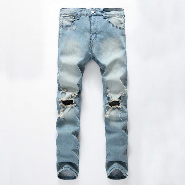 men's jeans foreign trade fashion holes nostalgic big ragged pants wholesale, Blue
men's jeans foreign trade fashion holes nostalgic big ragged pants wholesale, Blue