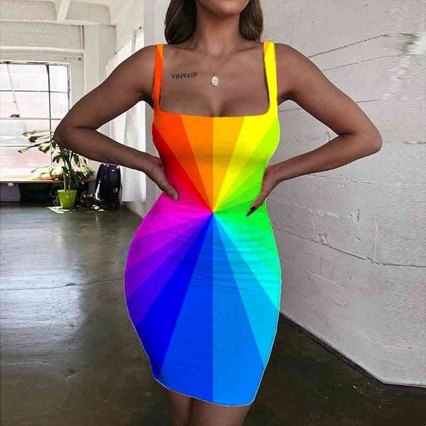 colorful dress women rainbow halter sleeveless dizziness vestido art ladies dresses womens clothing party beach, Black;gray
colorful dress women rainbow halter sleeveless dizziness vestido art ladies dresses womens clothing party beach, Black;gray