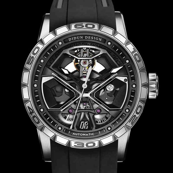 didun men watch brand luxury automatic mechanical moon face es japan movement sport military wrist, Slivery;brown
didun men watch brand luxury automatic mechanical moon face es japan movement sport military wrist, Slivery;brown