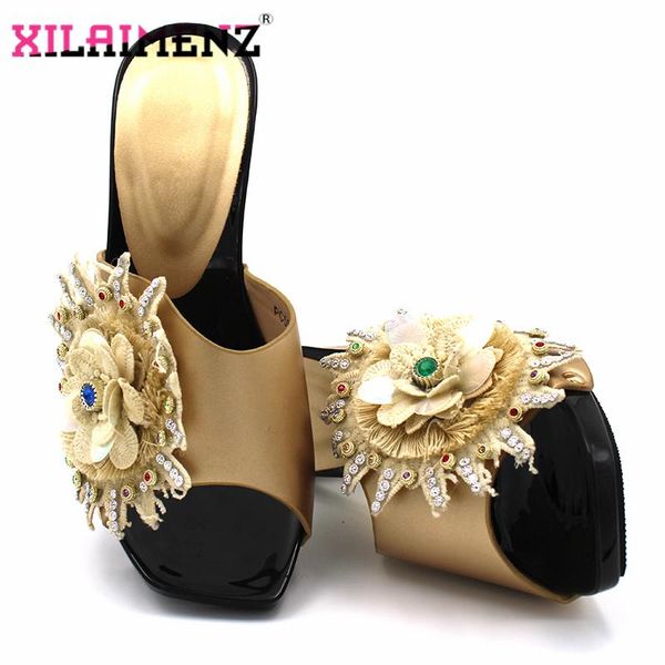 dress shoes 2021 elegant style autumn italian design nigerian mama party slipper in golden color with platform for wedding, Black
dress shoes 2021 elegant style autumn italian design nigerian mama party slipper in golden color with platform for wedding, Black