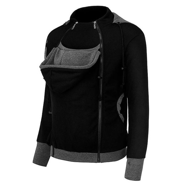 street style fashion warm jacket men father long sleeve baby pouch hoodie childcare bag zipper pregnancy coat jackets men's, Black;brown
street style fashion warm jacket men father long sleeve baby pouch hoodie childcare bag zipper pregnancy coat jackets men's, Black;brown