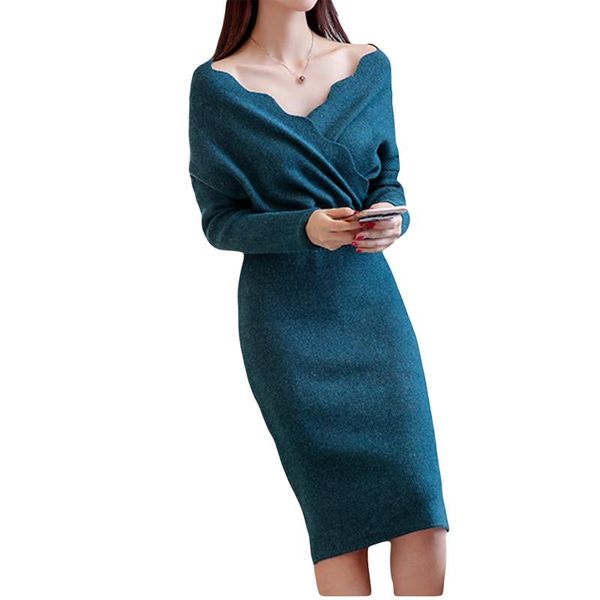 casual dresses 2021 autumn winter women dress ruffled knitted sweater elegant long sleeve sheath re0735, Black;gray
casual dresses 2021 autumn winter women dress ruffled knitted sweater elegant long sleeve sheath re0735, Black;gray