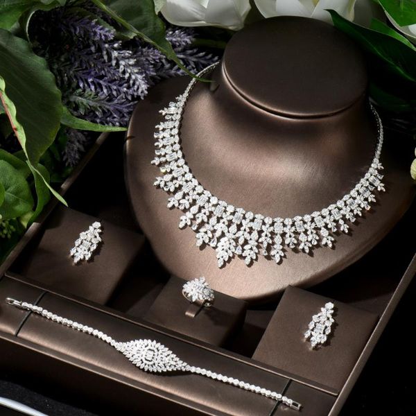 earrings & necklace hibride clear sparkly crystal cubic zirconia jewelry sets for women bride set wedding dress accessories n-918, Silver
earrings & necklace hibride clear sparkly crystal cubic zirconia jewelry sets for women bride set wedding dress accessories n-918, Silver