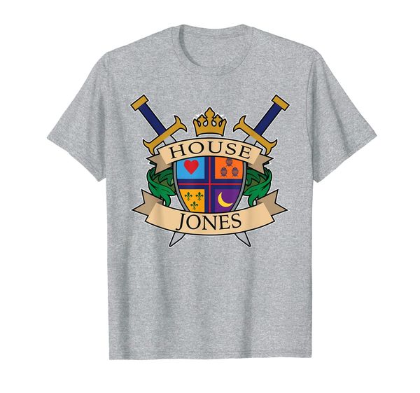 House Jones Family Crest Coat of Arms T Shirt, Mainly pictures