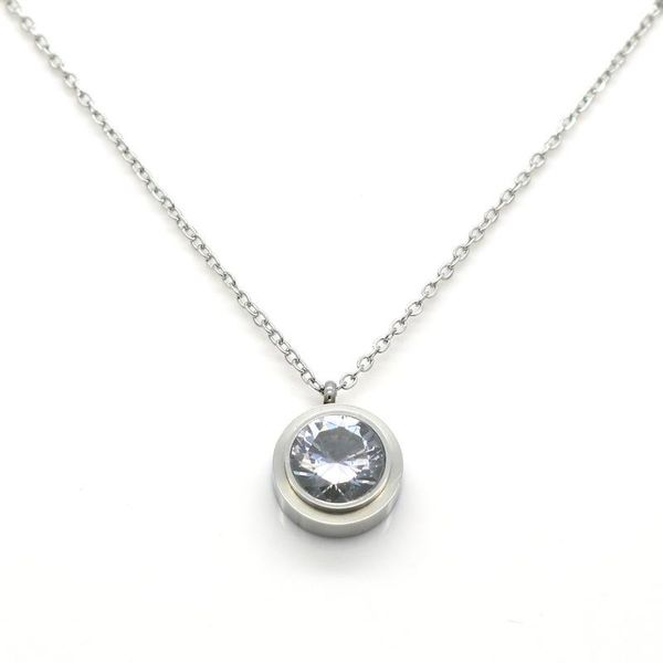pendant necklaces fashion women color rose gold crystal titanium steel clear simply turnable round cubic zirconia 10mm necklace jewelry, Silver
pendant necklaces fashion women color rose gold crystal titanium steel clear simply turnable round cubic zirconia 10mm necklace jewelry, Silver