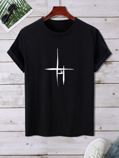 men geo print tee m0af#, White;black
men geo print tee m0af#, White;black