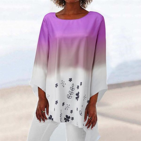 women's t-shirt plus size women gradient color long sleeve o neck loose t-shirts fashion casual female pullover floral print, White
women's t-shirt plus size women gradient color long sleeve o neck loose t-shirts fashion casual female pullover floral print, White