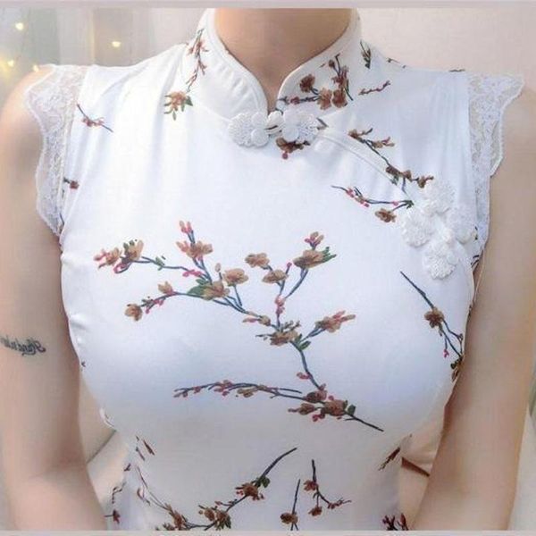 ethnic clothing retro cheongsam women summer long split lace print sleeveless dress fashion slim harajuku style qipao, Red
ethnic clothing retro cheongsam women summer long split lace print sleeveless dress fashion slim harajuku style qipao, Red
