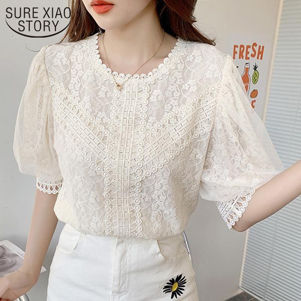 women's blouses & shirts 2021 summer lace chiffon shirt o neck short sleeve loose blouse elegant sweet crochet hollow floral 15266, White
women's blouses & shirts 2021 summer lace chiffon shirt o neck short sleeve loose blouse elegant sweet crochet hollow floral 15266, White