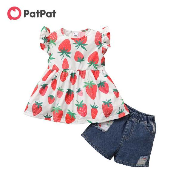 patpat 2021 arrival 2pcs toddler girl strawberry short-sleeve shorts sets clothing, White
patpat 2021 arrival 2pcs toddler girl strawberry short-sleeve shorts sets clothing, White