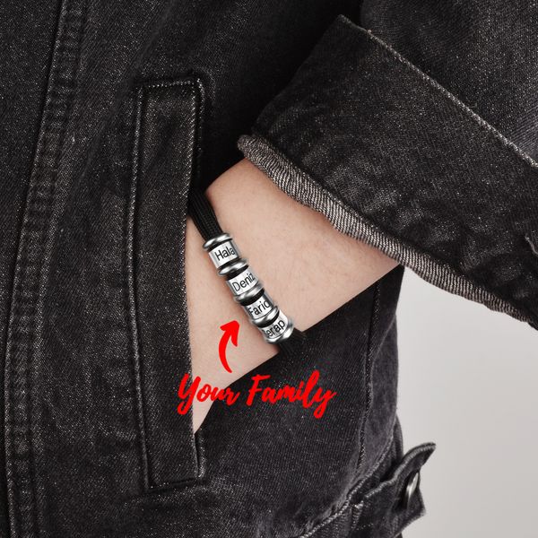 custom mens braided rope bracelets stainless steel personalized beads name charm for men father's day jewelry gift, Golden;silver
custom mens braided rope bracelets stainless steel personalized beads name charm for men father's day jewelry gift, Golden;silver