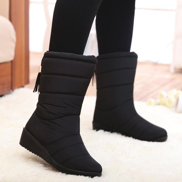 boots fashion women tassel winter female down snow shoes woman mid calf botas mujer warm plus size 44, Black
boots fashion women tassel winter female down snow shoes woman mid calf botas mujer warm plus size 44, Black