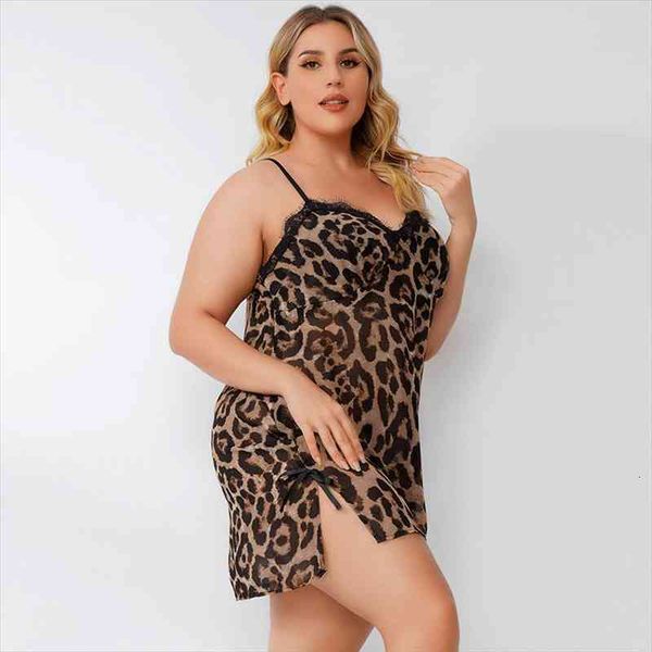 side split sleep women sleepwear mini dress plus size nightgown xxl 4xl lace leopard spaghetti strap backless home clothing, Black;red
side split sleep women sleepwear mini dress plus size nightgown xxl 4xl lace leopard spaghetti strap backless home clothing, Black;red