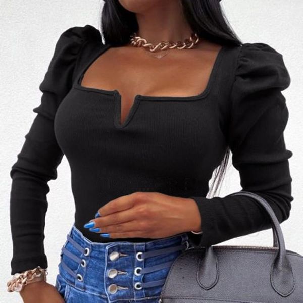 women's t-shirt fashion puff sleeve square collar woman tshirts solid long loose aesthetic shirt mujer camisetas, White
women's t-shirt fashion puff sleeve square collar woman tshirts solid long loose aesthetic shirt mujer camisetas, White