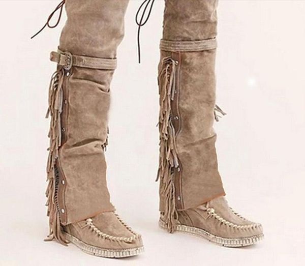 boots fashion 2021 bohemian boho over the knee ethnic women tassel fringe faux suede leather booties girl flat long botas mujer, Black
boots fashion 2021 bohemian boho over the knee ethnic women tassel fringe faux suede leather booties girl flat long botas mujer, Black