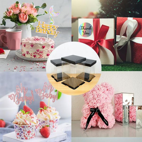 gift wrap 1pcs transparent box for baby shower birthday party wedding decoration cake shop dessert display supplies
gift wrap 1pcs transparent box for baby shower birthday party wedding decoration cake shop dessert display supplies