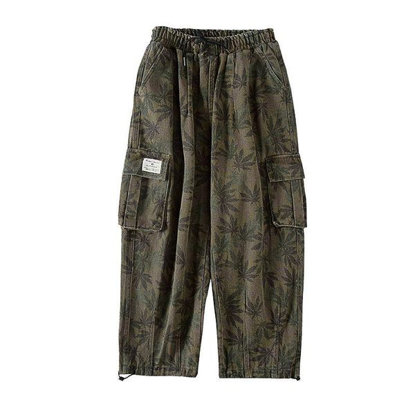 spring and summer cargo overalls men's tide brand camouflage pants korean trend nine-point straight loose hiphop, Black
spring and summer cargo overalls men's tide brand camouflage pants korean trend nine-point straight loose hiphop, Black