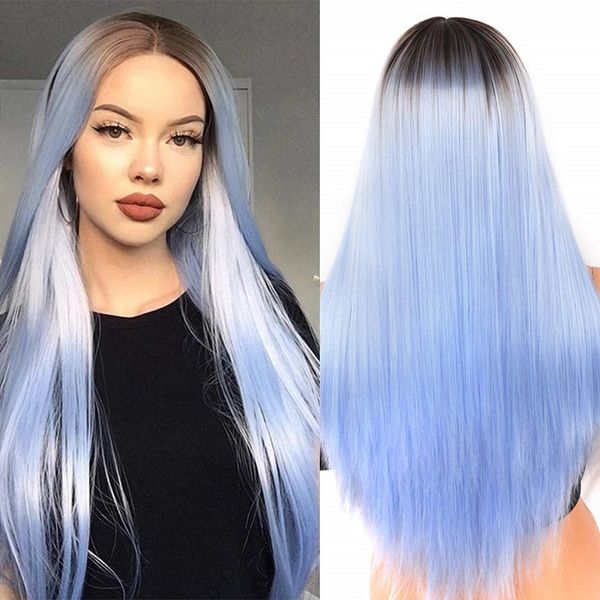 ombre color straight synthetic wig simulation human hair wigs perruques de cheveux humains rxg9098, Black
ombre color straight synthetic wig simulation human hair wigs perruques de cheveux humains rxg9098, Black