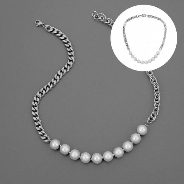 chains cool terrific imitation pearl link chain durable choker necklace offish for gift, Silver
chains cool terrific imitation pearl link chain durable choker necklace offish for gift, Silver