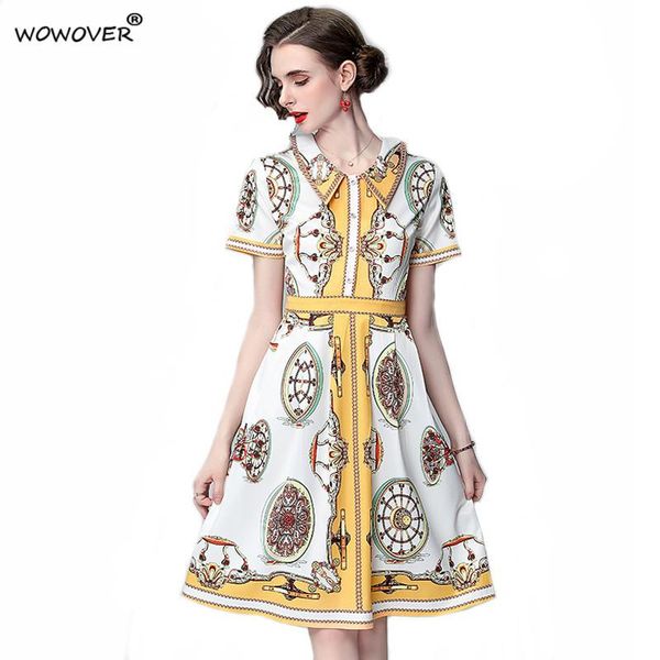 casual dresses europe style fashion women clothing 2021 short sleeve vintage print runway summer dress empire female midi vestidos, Black;gray
casual dresses europe style fashion women clothing 2021 short sleeve vintage print runway summer dress empire female midi vestidos, Black;gray