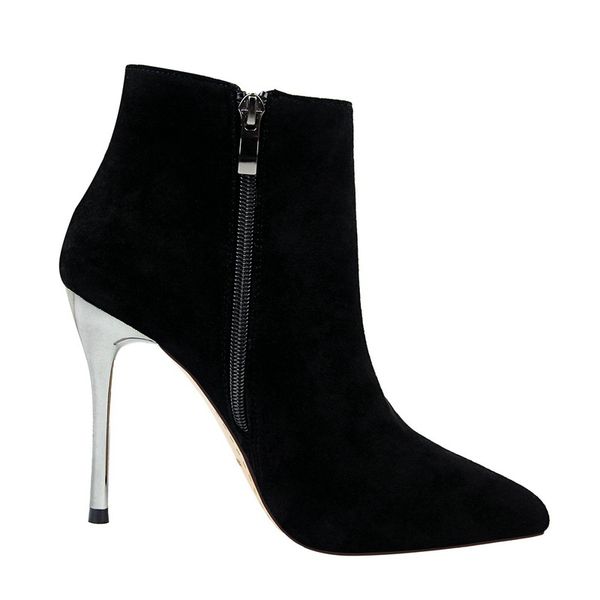 boots length flock women fashion pointed toe thin heels high heel winter ankle boots ladies shoes 8663-1, Black
boots length flock women fashion pointed toe thin heels high heel winter ankle boots ladies shoes 8663-1, Black