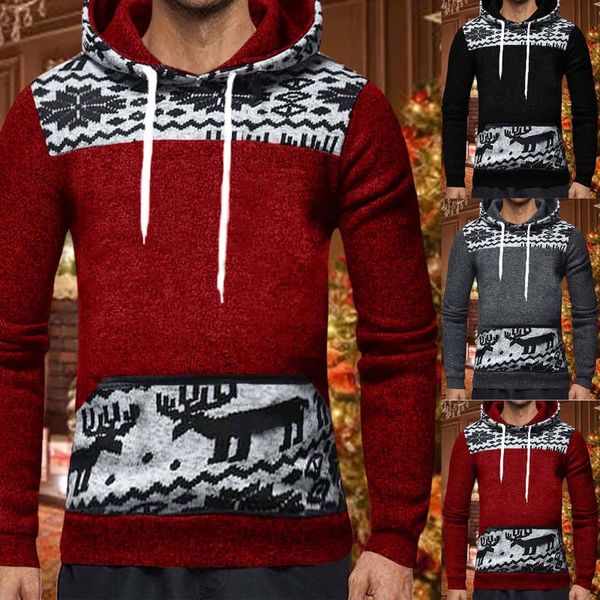 men's hoodies & sweatshirts fashion patchwork printed long sleeve tether hooded christmas blouses, Black
men's hoodies & sweatshirts fashion patchwork printed long sleeve tether hooded christmas blouses, Black