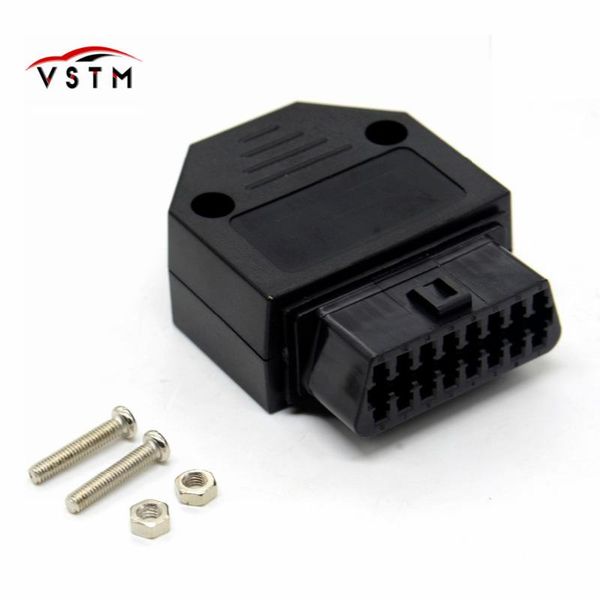 

20pcs/lot 16 pin obd connector obd2 16pin adaptor eobd2 obdii j1962 plug with screws diagnostic tools