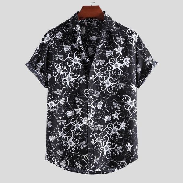 men's casual shirts mens ethnic short sleeve cotton linen printing hawaiian shirt blouse men loose plus size drop 2021, White;black
men's casual shirts mens ethnic short sleeve cotton linen printing hawaiian shirt blouse men loose plus size drop 2021, White;black