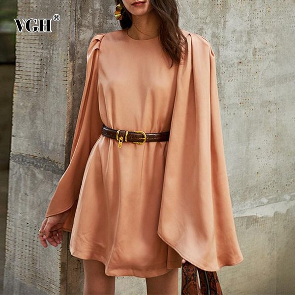 casual dresses vgh plain dress for women loose straight o neck batwing long sleeve patchwork sashes mini female 2021 autumn clothes, Black;gray
casual dresses vgh plain dress for women loose straight o neck batwing long sleeve patchwork sashes mini female 2021 autumn clothes, Black;gray