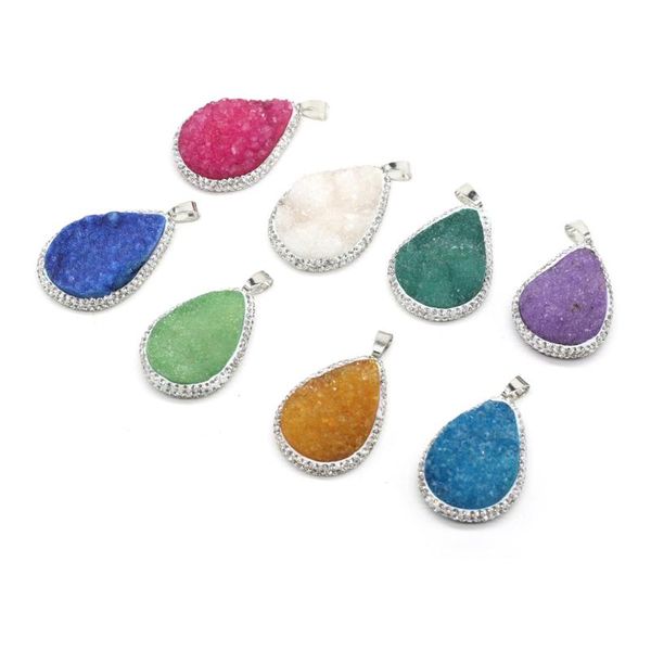 charms selling natural stone pendant crystal cluster drop-shaped exquisite jewelry for making diy necklace accessories, Bronze;silver
charms selling natural stone pendant crystal cluster drop-shaped exquisite jewelry for making diy necklace accessories, Bronze;silver