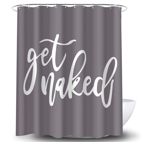 get naked shower curtain, white hilarious quote funny words on grey background, durable fabric waterproof bathroom decor curtain
get naked shower curtain, white hilarious quote funny words on grey background, durable fabric waterproof bathroom decor curtain