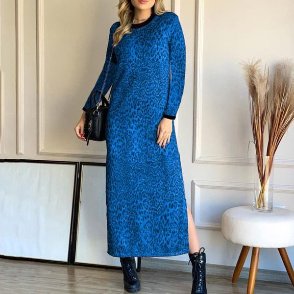 casual dresses autumn women elegant leopard long sleeve round neck split dress fall clothes for vestido elegante mujer, Black;gray
casual dresses autumn women elegant leopard long sleeve round neck split dress fall clothes for vestido elegante mujer, Black;gray