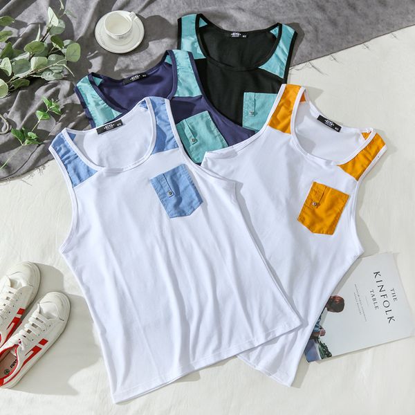men' tank vest men' fitness pure cotton vest basic leisure outdoor fashion travel, White;black
men' tank vest men' fitness pure cotton vest basic leisure outdoor fashion travel, White;black